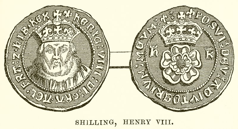 Shilling, Henry VIII af English School