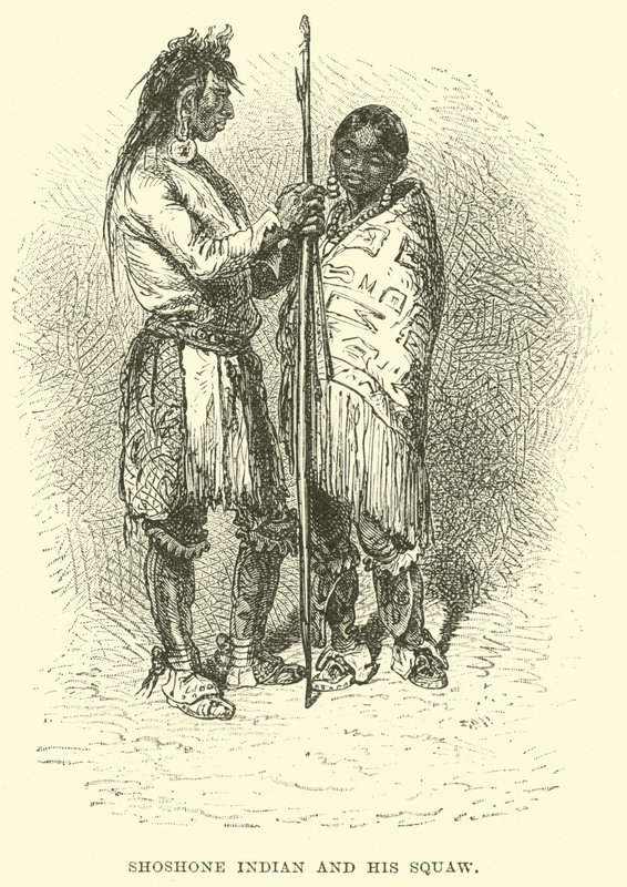 Shoshone Indian og hans Squaw af English School