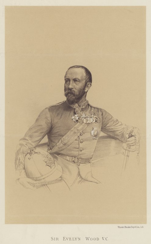 Sir Evelyn Wood, VC (litho) af English School