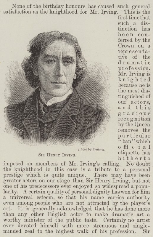 Sir Henry Irving (gravering) af English School