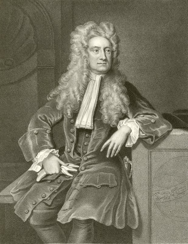 Sir Isaac Newton af English School