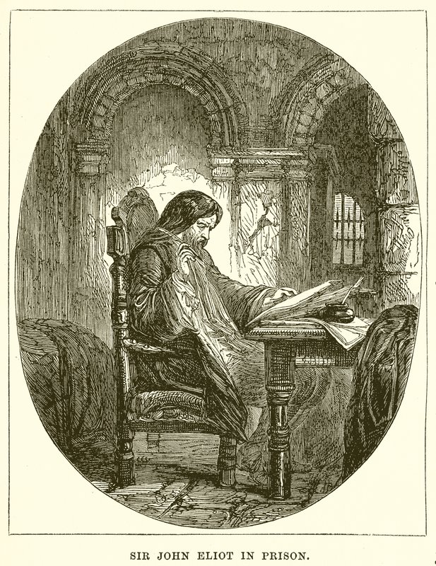 Sir John Eliot i fængslet af English School