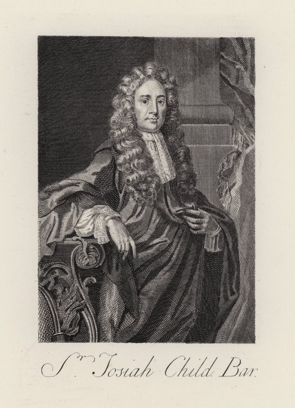 Sir Josiah Child (gravering) af English School