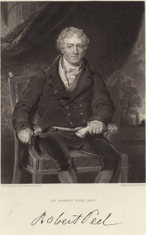 Sir Robert Peel af English School