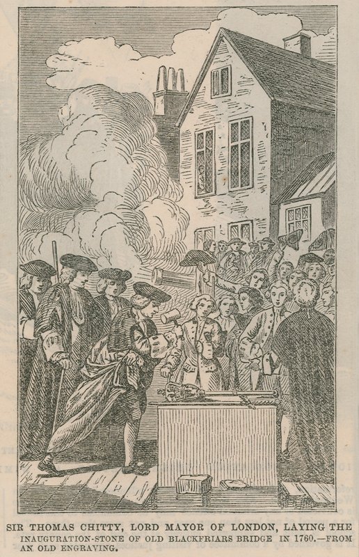Sir Thomas Chitty lægger indvielsesstenen af English School