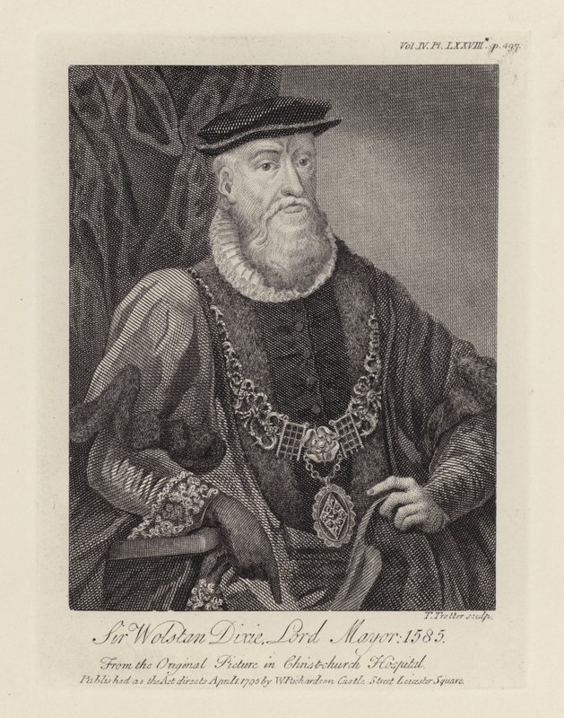 Sir Wolstan Dixie (gravering) af English School