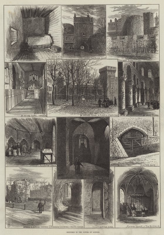 Skitser i Tower of London (gravering) af English School