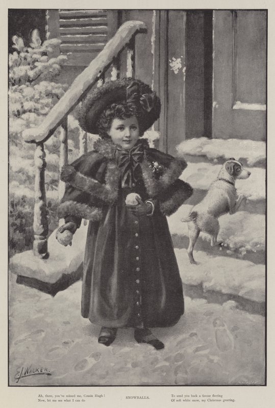 Snebolde (litho) af English School