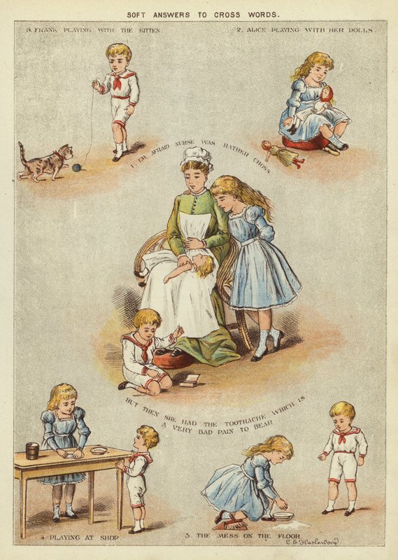 Bløde svar på krydsord (chromolitho) af English School