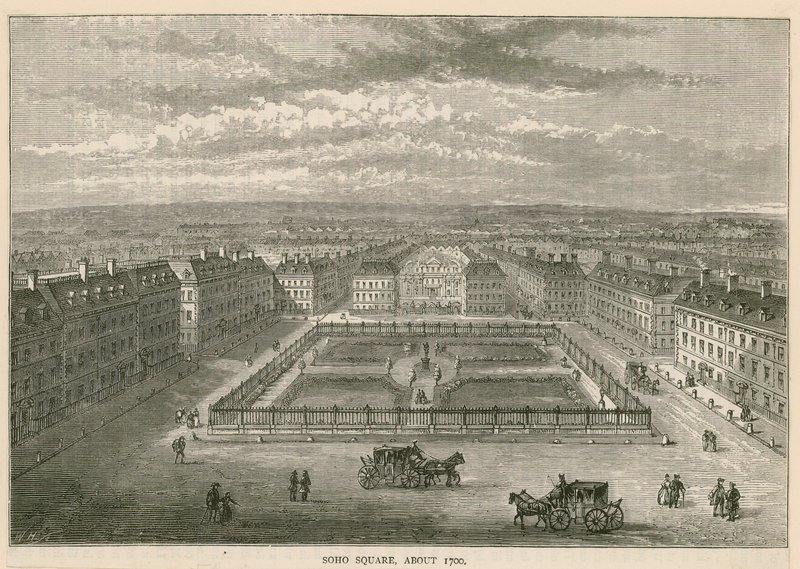 Soho Square, omkring 1700 af English School