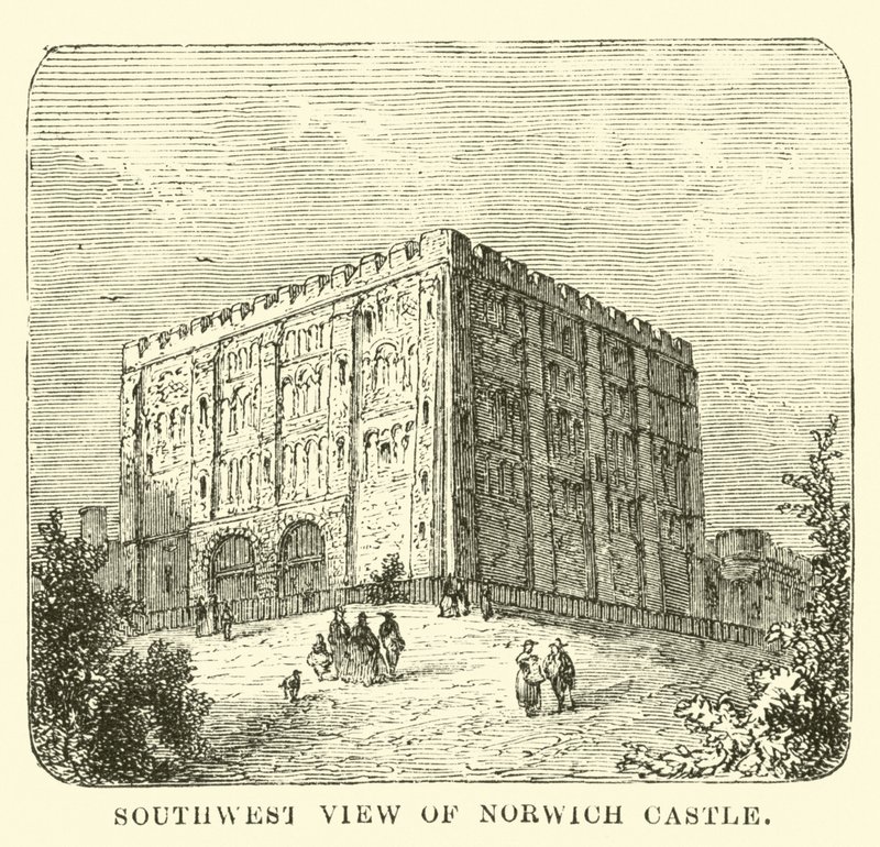 Southwest view of Norwich Castle  af English School