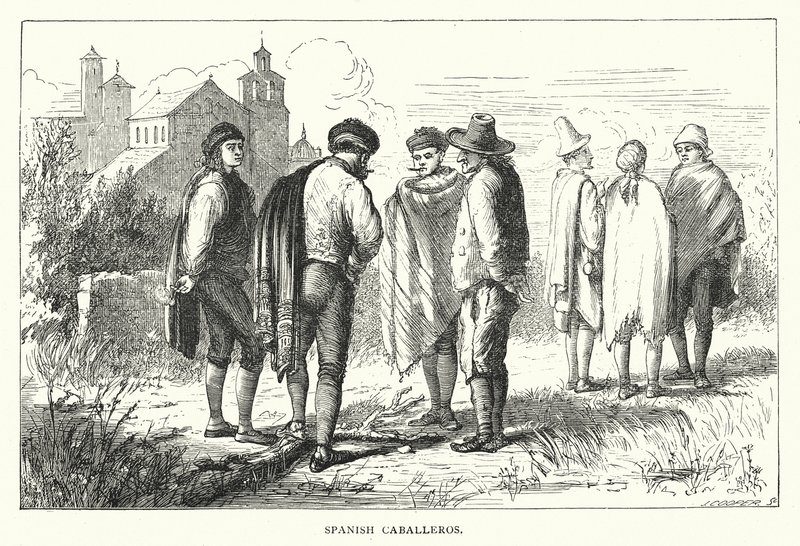 Spanske caballeroer (kobberstik) af English School