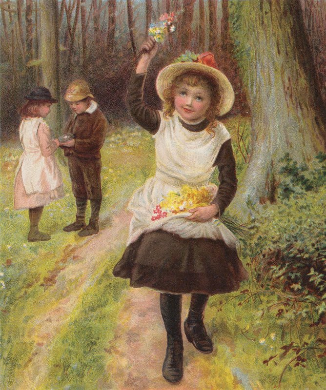 Forår (chromolitho) af English School