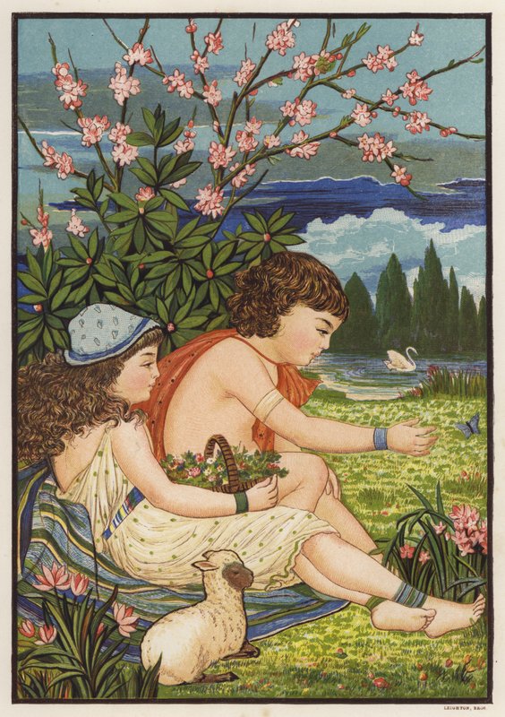 Forår (farve litho) af English School