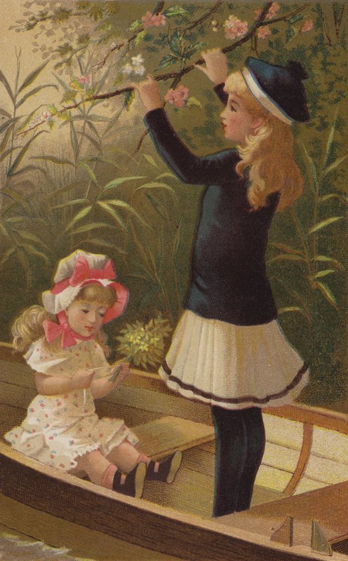 Forårsblomster (chromolitho) af English School