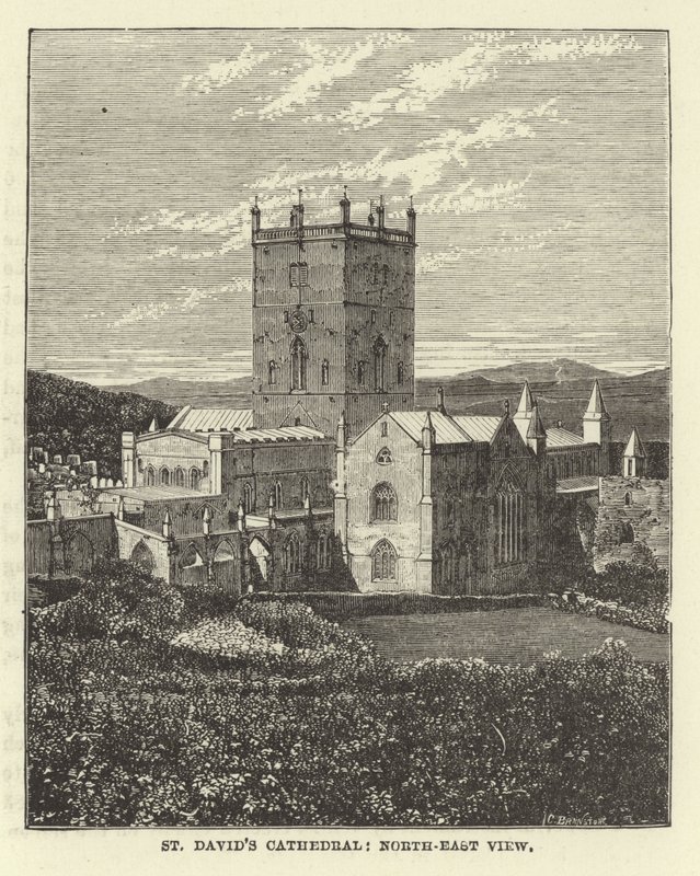 St Davids Cathedral, North-East View af English School