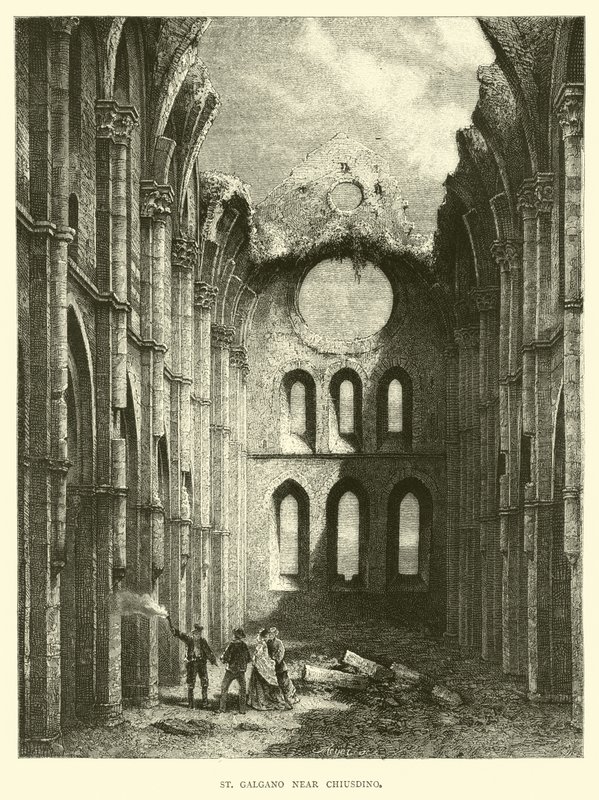 St Galgano nær Chiusdino af English School