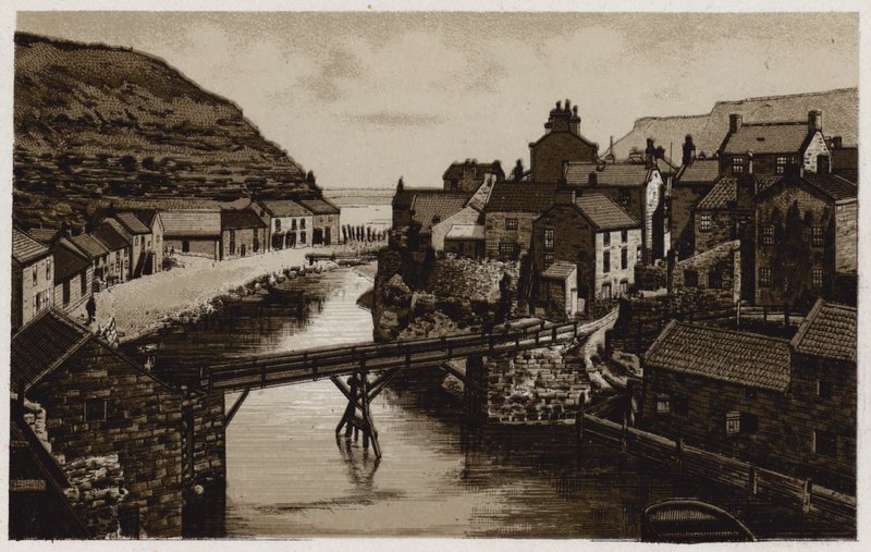 Staithes (litho) af English School