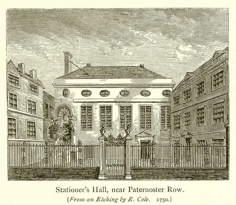 Stationers Hall, nær Paternoster Row af English School