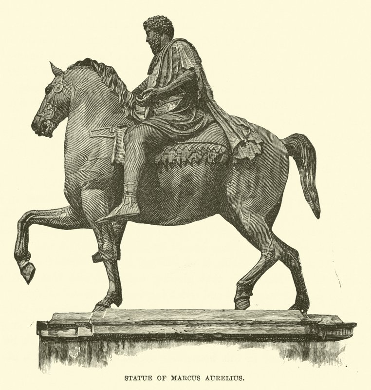 Statue af Marcus Aurelius af English School