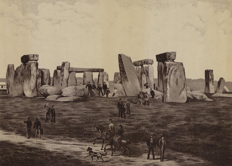 Stonehenge (litho) af English School