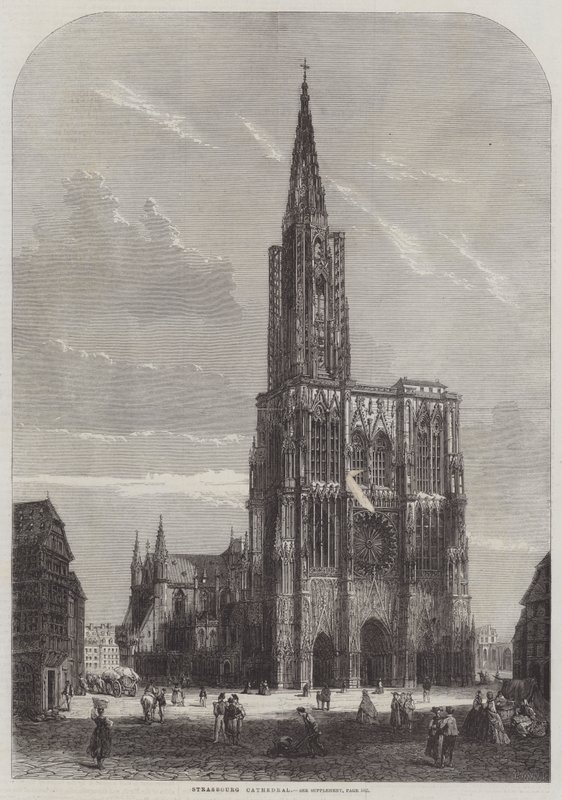 Strasbourg katedral (gravering) af English School