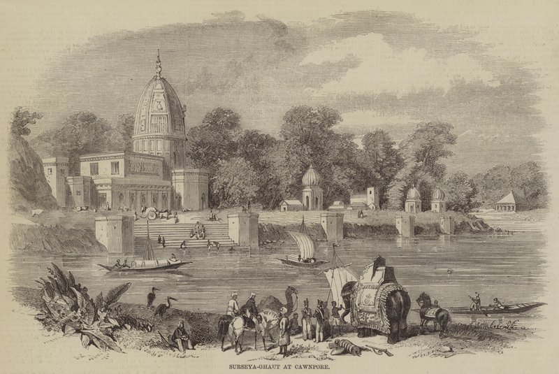 Surseya-Ghaut ved Cawnpore (gravering) af English School