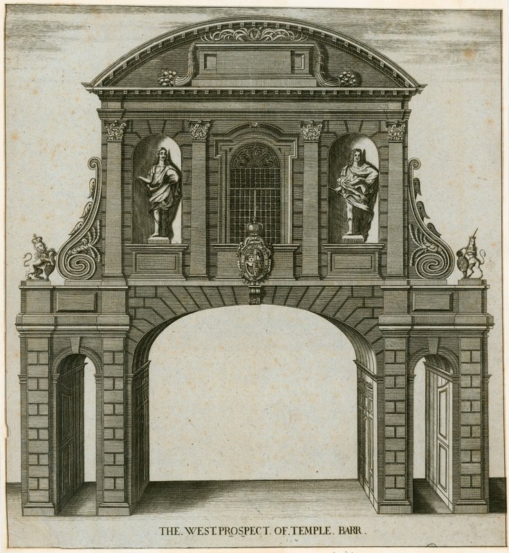 Temple Bar, London, The West Prospect af English School
