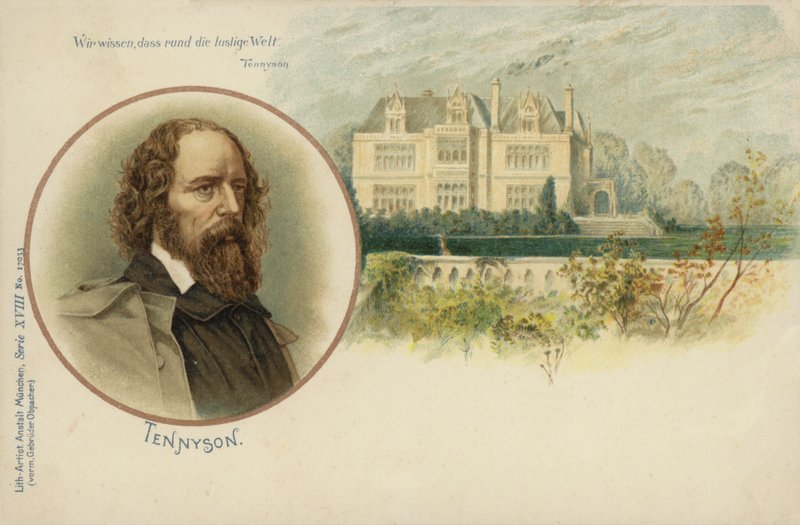 Tennyson (farve litho) af English School
