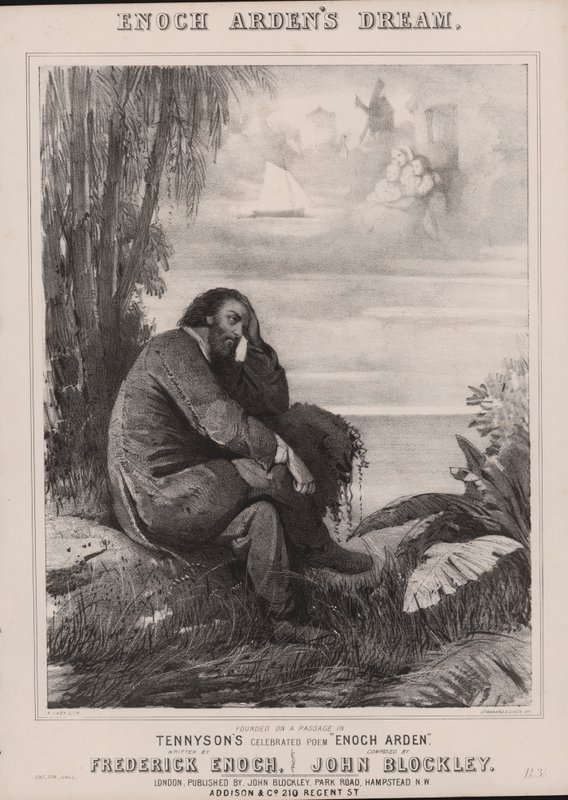 Tennysons Enoch Arden (litho) af English School
