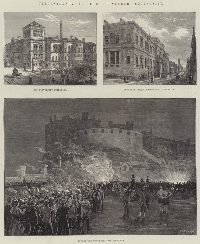 100-års jubilæum for Edinburgh University (gravering) af English School