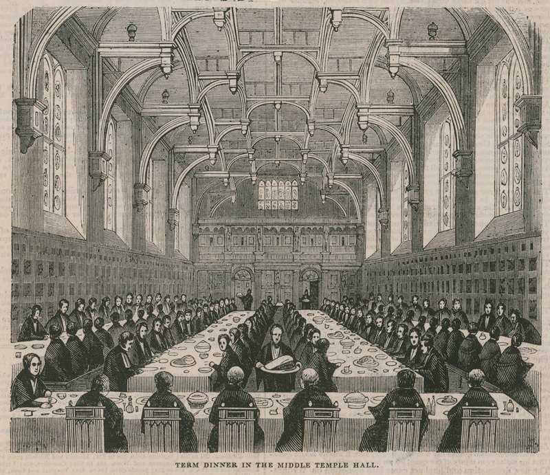Terminmiddag i Middle Temple Hall af English School