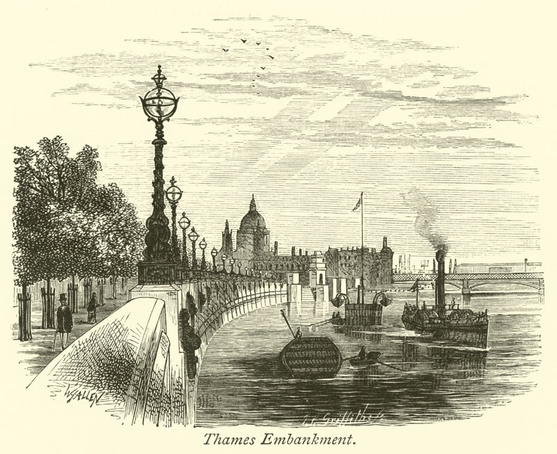 Thames Embankment  af English School