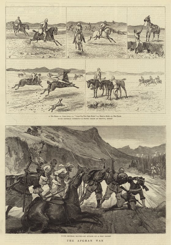Den afghanske krig (gravering) af English School