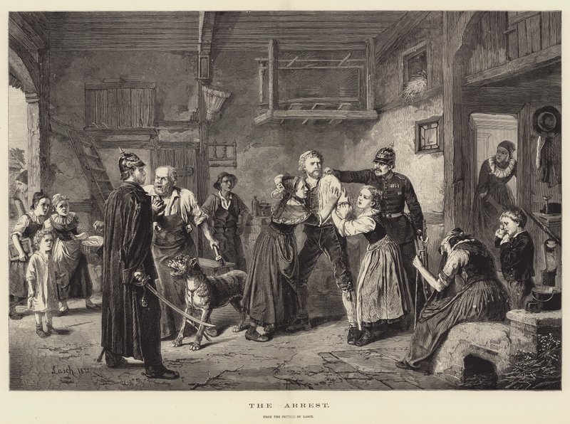Arresten (gravering) af English School