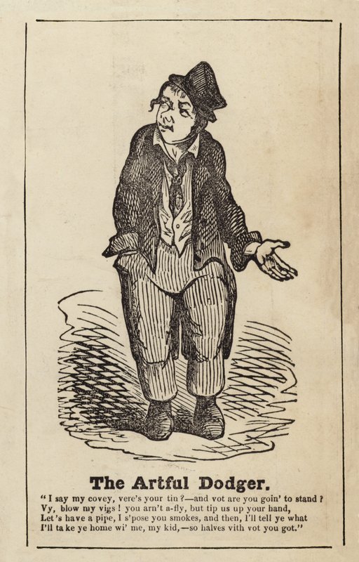The Artful Dodger fra Oliver Twist af English School