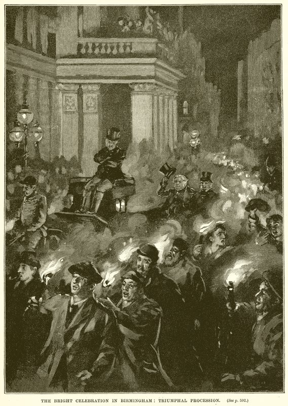 The Bright Celebration in Birmingham: Triumphal Procession af English School