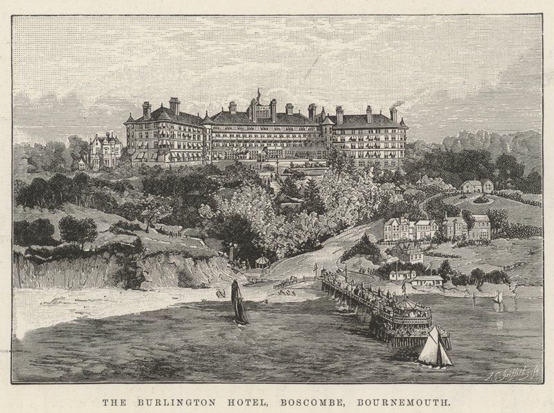 The Burlington Hotel, Boscombe, Bournemouth (gravering) af English School