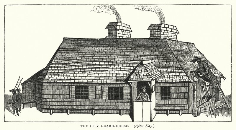 Byvagthuset (gravering) af English School