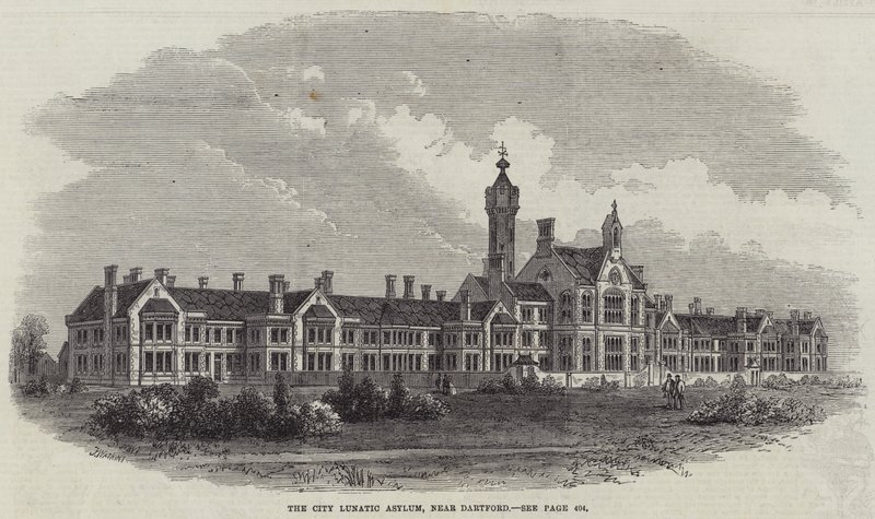 The City Lunatic Asylum, nær Dartford af English School