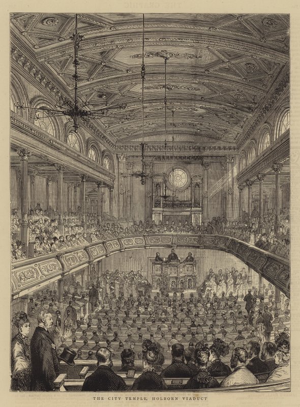 Bytemplet, Holborn Viaduct (gravering) af English School