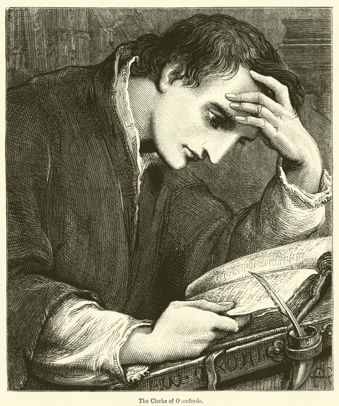Clerke of Oxenforde (gravering) af English School
