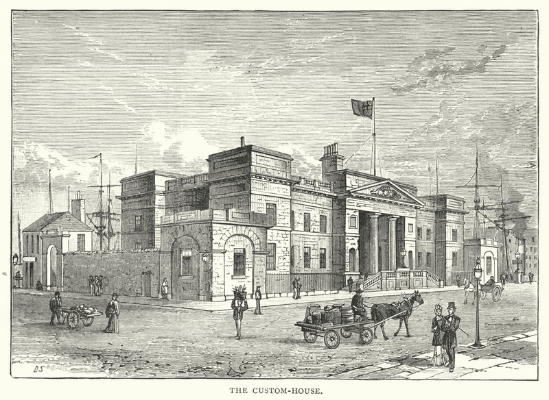Custom-House (gravering) af English School