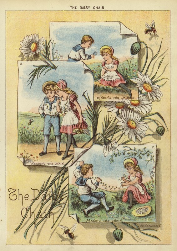 Daisy -kæden (Chromolitho) af English School