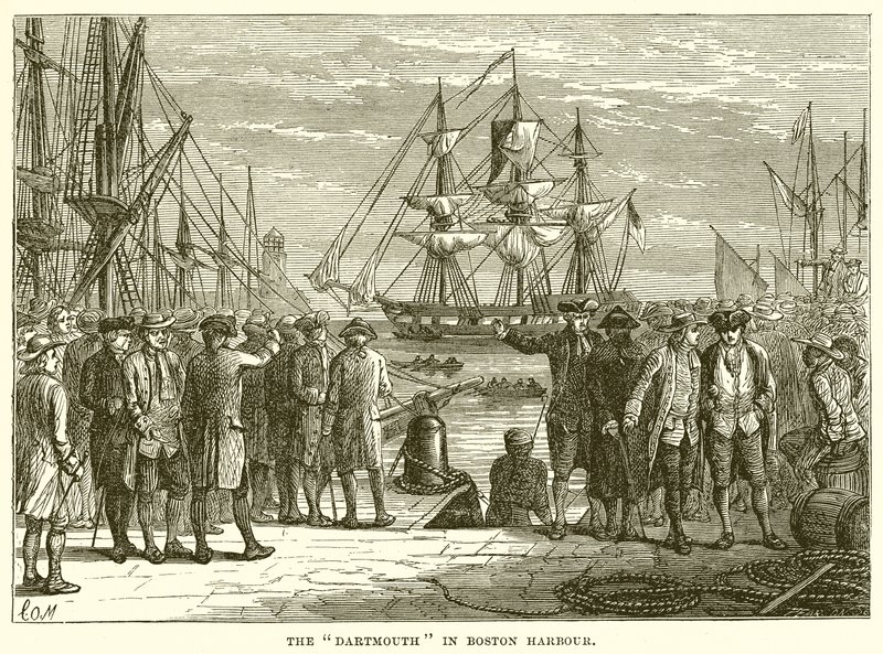 Dartmouth i Boston Harbor af English School