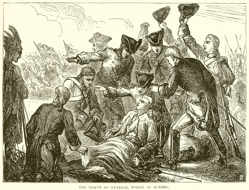 General Wolfes død i Quebec af English School