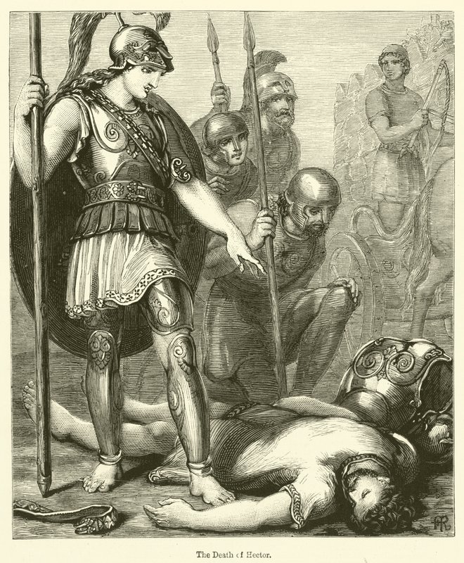 Hectors død (gravering) af English School