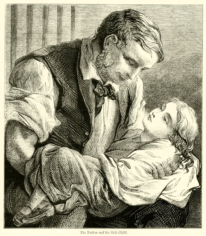 Faderen og hans syge barn (gravering) af English School