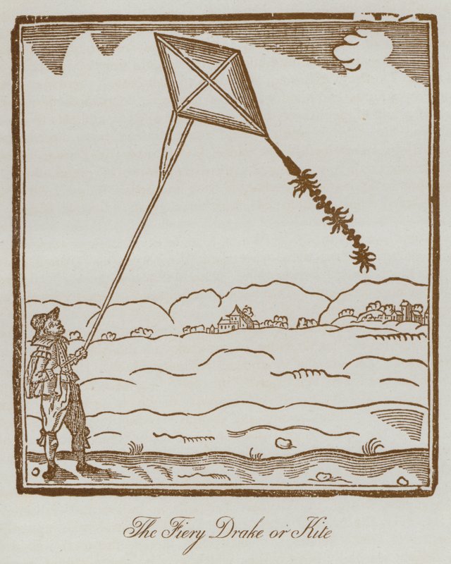 The Fiery Drake eller Drake (litho) af English School