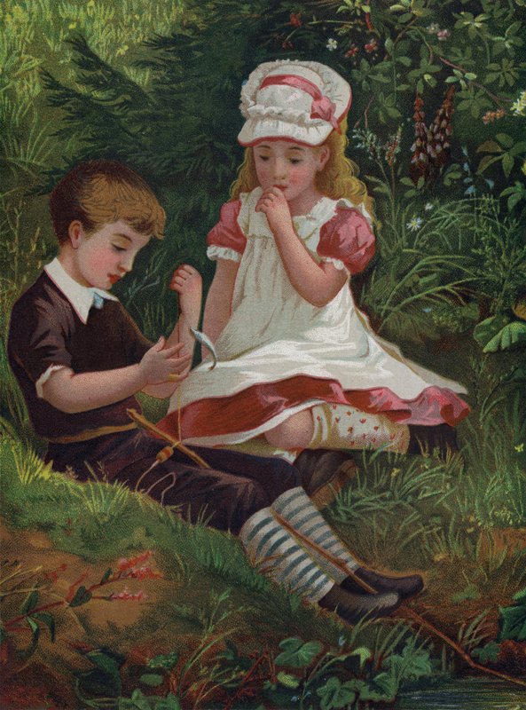 Den første fangst (chromolitho) af English School